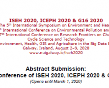 Joint Conference of ISEH 2020, ICEPH 2020 & G16 2020